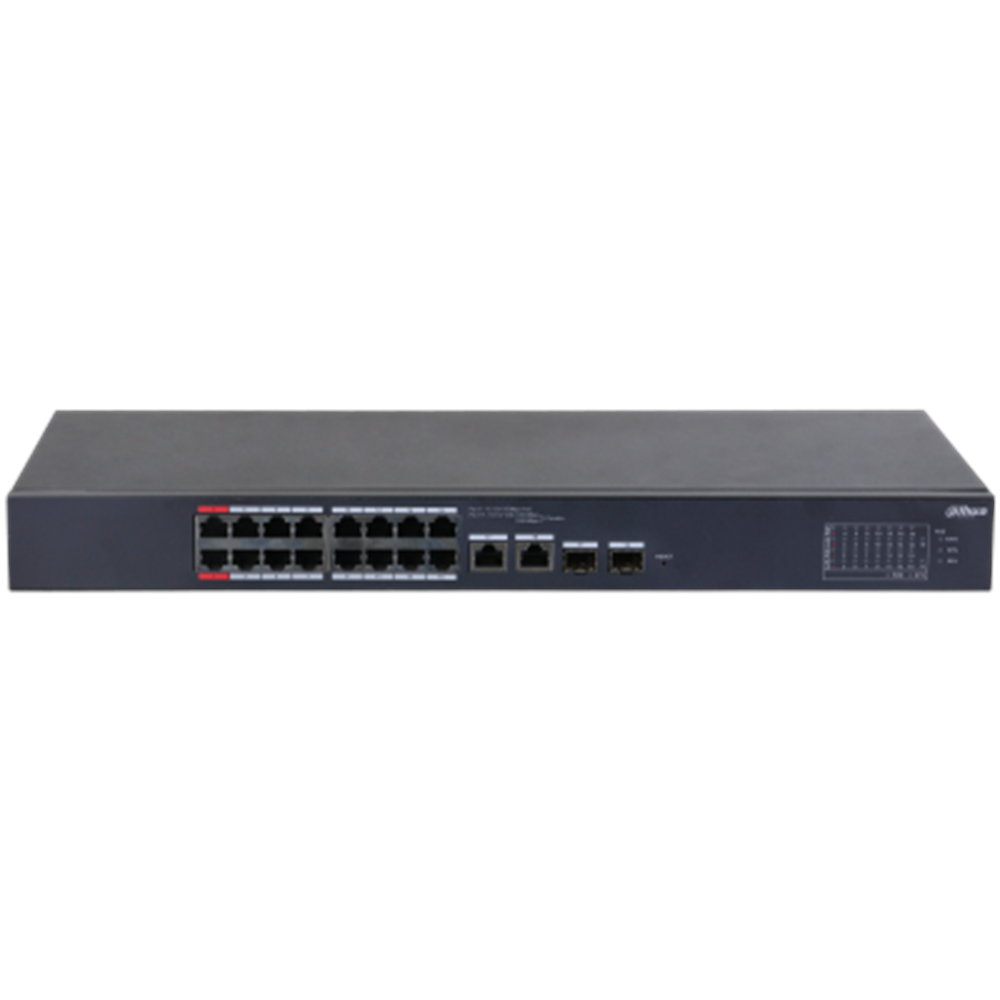DAHUA DH-CS4218-16ET-135 18 Port Mbit 16 Port PoE+ 154W 2xCombo Uplink Cloud Managed Smart Switch