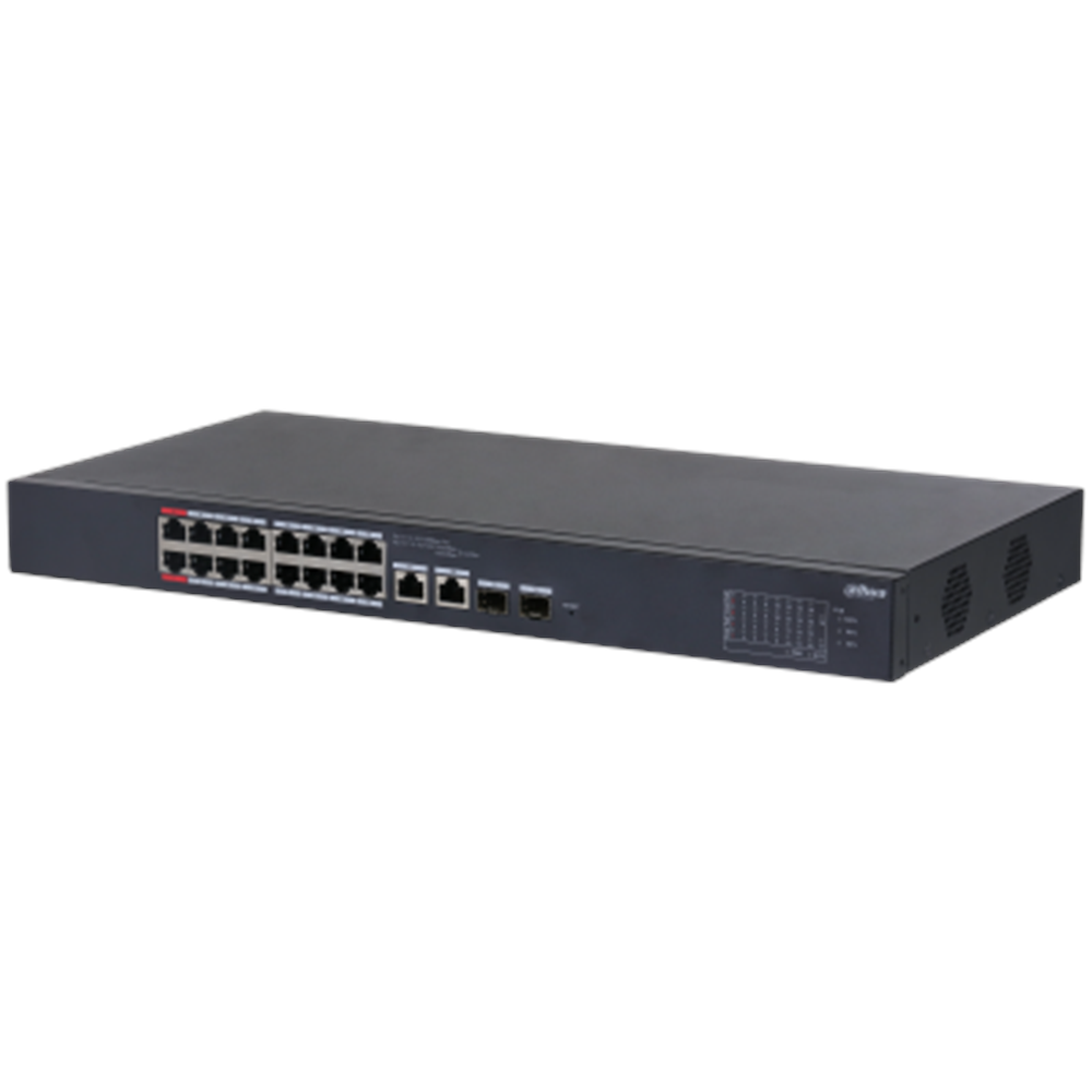 DAHUA DH-CS4218-16ET-240 18 Port Mbit 16 Port PoE+ 265W 2xCombo Uplink Cloud Managed Smart Switch