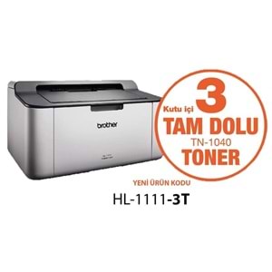 BROTHER HL-1111-3T MONO LAZER YAZICI (3 TAM DOLU TONER)