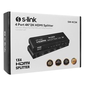 S-LINK SW-KC34 4 PORT 4K*2K HDMI SPLITTER