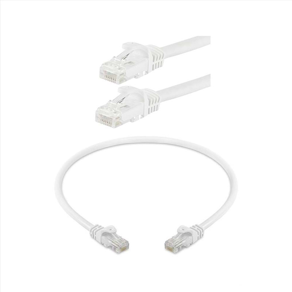 ODS 02R45R45C6UJ1W0.2A CAT6 UTP LSZH BAKIR 0.20 Metre Beyaz Patch Cord
